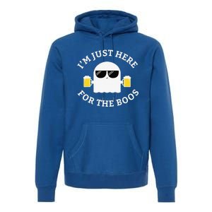 Im Just Here For The Boos Funny Halloween Beer Premium Hoodie