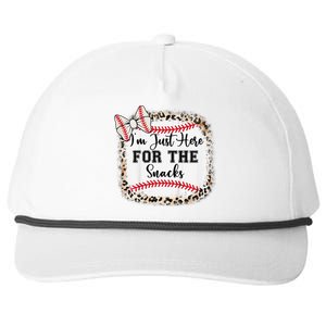 Im Just Here For The Snack Baseball Sister Baby Girl Snapback Five-Panel Rope Hat