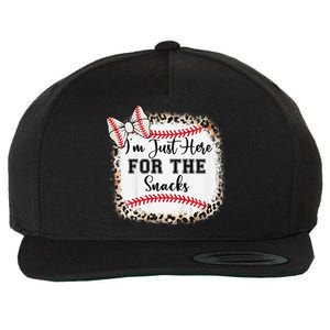 Im Just Here For The Snack Baseball Sister Baby Girl Wool Snapback Cap