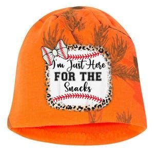 Im Just Here For The Snack Baseball Sister Baby Girl Kati - Camo Knit Beanie