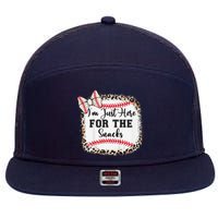 Im Just Here For The Snack Baseball Sister Baby Girl 7 Panel Mesh Trucker Snapback Hat