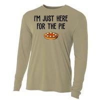 Im Just Here For The Pie Funny Holiday Cooling Performance Long Sleeve Crew