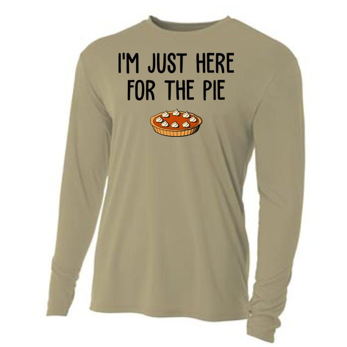 Im Just Here For The Pie Funny Holiday Cooling Performance Long Sleeve Crew