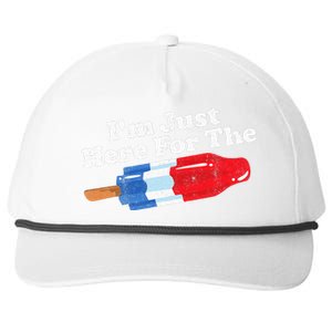 Im Just Here For The Popsicle Funny Bomb Retro 80s Pop Gift Snapback Five-Panel Rope Hat