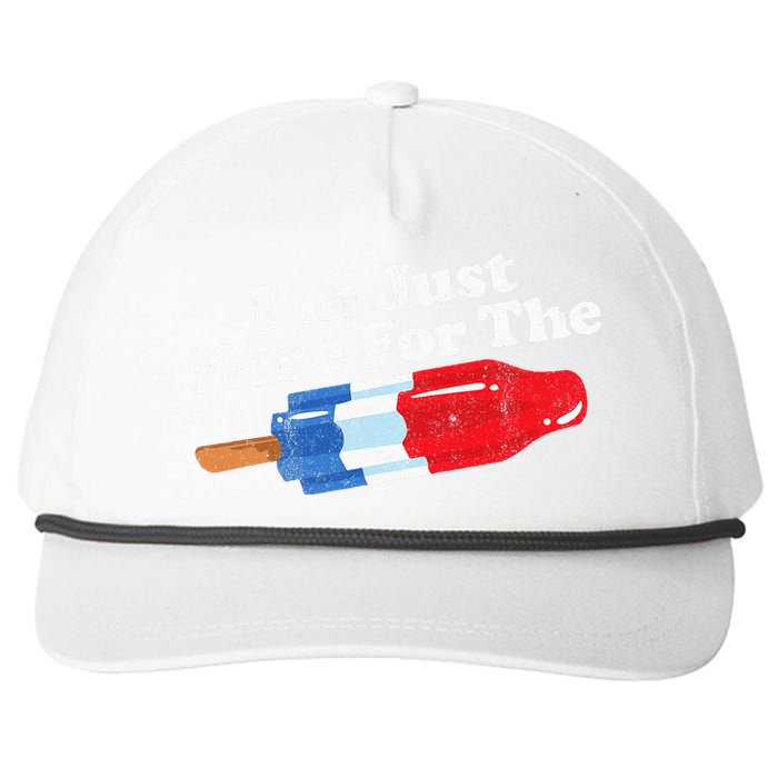 Im Just Here For The Popsicle Funny Bomb Retro 80s Pop Gift Snapback Five-Panel Rope Hat