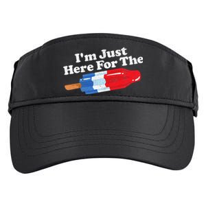 Im Just Here For The Popsicle Funny Bomb Retro 80s Pop Gift Adult Drive Performance Visor