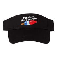 Im Just Here For The Popsicle Funny Bomb Retro 80s Pop Gift Valucap Bio-Washed Visor