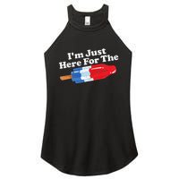 Im Just Here For The Popsicle Funny Bomb Retro 80s Pop Gift Women's Perfect Tri Rocker Tank