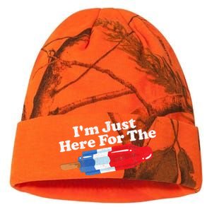 Im Just Here For The Popsicle Funny Bomb Retro 80s Pop Gift Kati Licensed 12" Camo Beanie