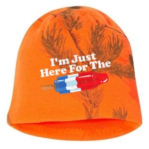 Im Just Here For The Popsicle Funny Bomb Retro 80s Pop Gift Kati - Camo Knit Beanie