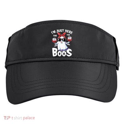 Im Just Here For The Boos Halloween Wo Ghost Cute Funny Adult Drive Performance Visor