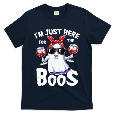 Im Just Here For The Boos Halloween Wo Ghost Cute Funny T-Shirt