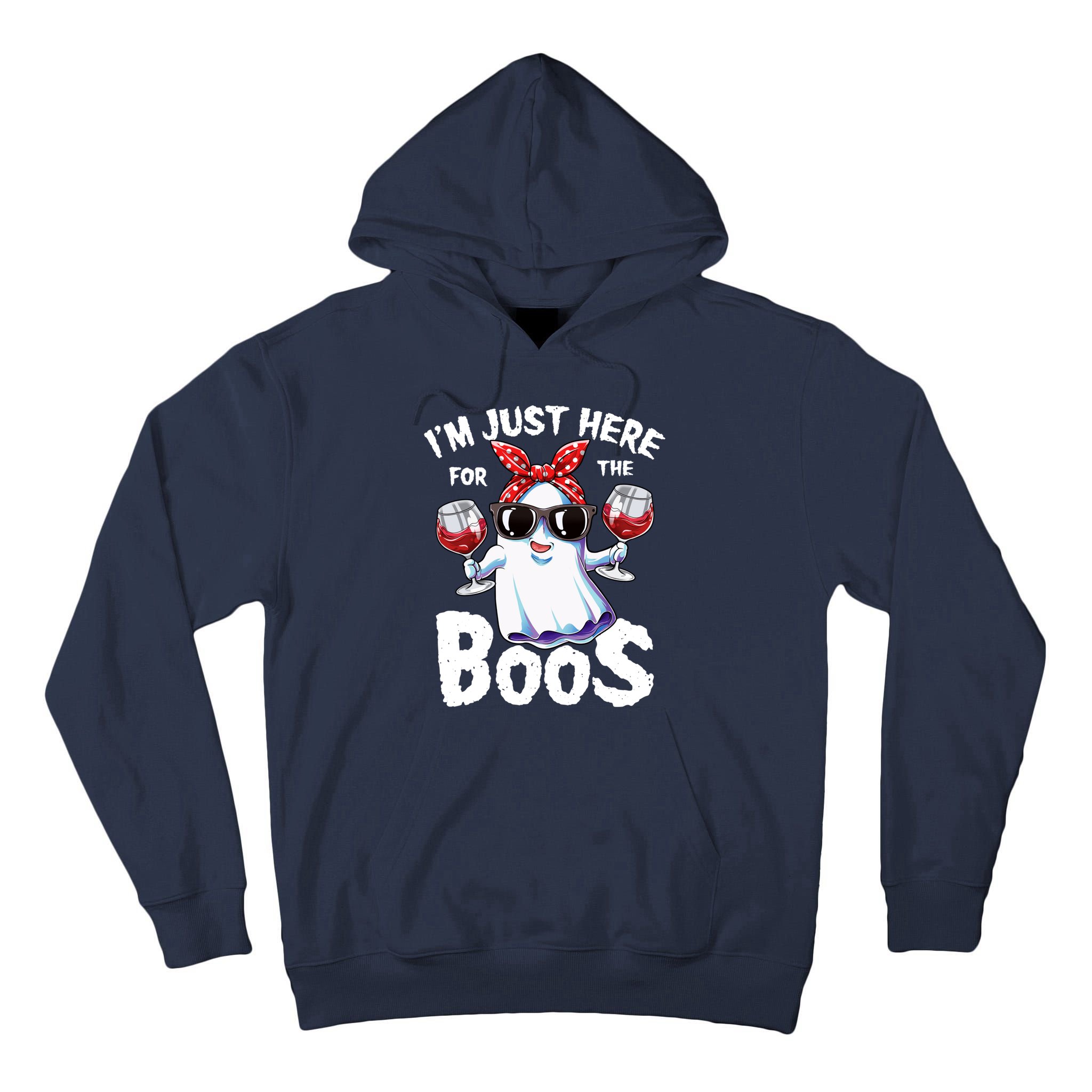 Im Just Here For The Boos Halloween Wo Ghost Cute Funny Tall Hoodie