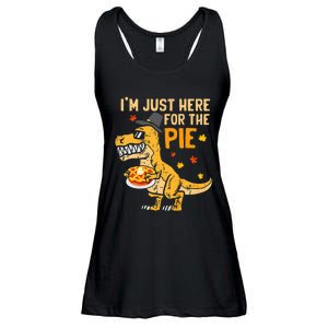 Im Just Here For The Pie Funny Thanksgiving Pumpkin Pie Ladies Essential Flowy Tank