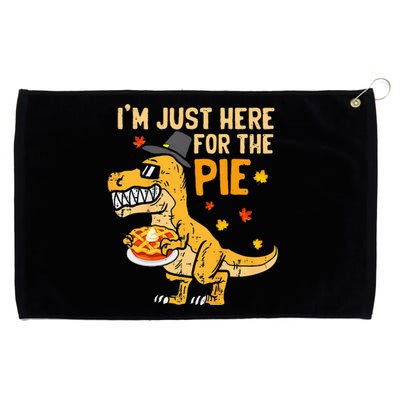 Im Just Here For The Pie Funny Thanksgiving Pumpkin Pie Grommeted Golf Towel