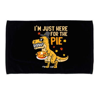 Im Just Here For The Pie Funny Thanksgiving Pumpkin Pie Microfiber Hand Towel