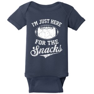 I'm Just Here For The Snacks Funny Fantasy Football League Baby Bodysuit