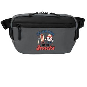 IM Just Here For The Snacks Baseball 4th Of July Hot Dog Crossbody Pack