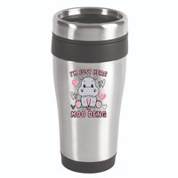IM Just Here For Moo Deng 16oz Travel Tumbler