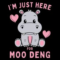 IM Just Here For Moo Deng 16oz Travel Tumbler