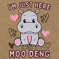 IM Just Here For Moo Deng Cotton Canvas Backpack