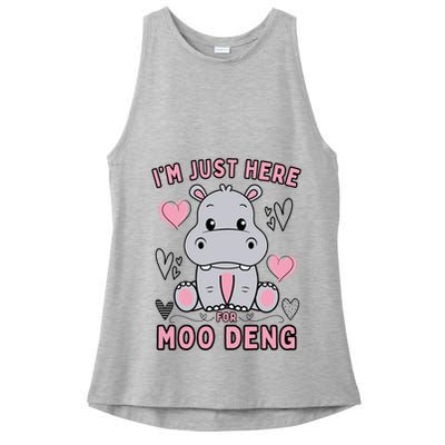 IM Just Here For Moo Deng Ladies PosiCharge Tri-Blend Wicking Tank