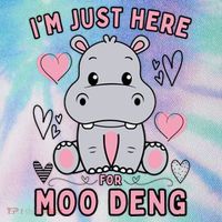 IM Just Here For Moo Deng Legacy Tie Dye Trucker Hat