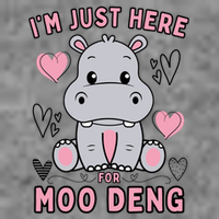 IM Just Here For Moo Deng Hooded Wearable Blanket