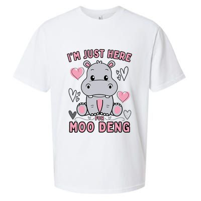 IM Just Here For Moo Deng Sueded Cloud Jersey T-Shirt