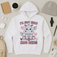 IM Just Here For Moo Deng Hoodie