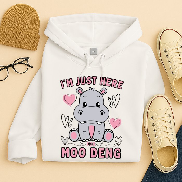 IM Just Here For Moo Deng Hoodie