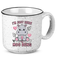 IM Just Here For Moo Deng 15oz Campfire Ceramic Mug