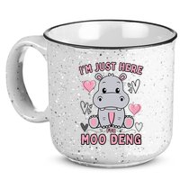 IM Just Here For Moo Deng 15oz Campfire Ceramic Mug