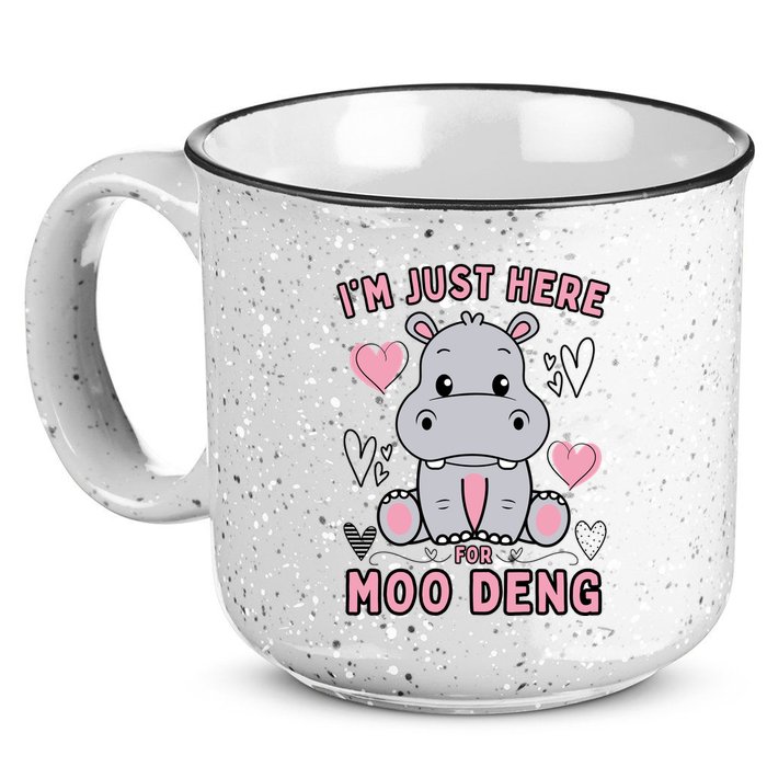 IM Just Here For Moo Deng 15oz Campfire Ceramic Mug