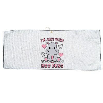 IM Just Here For Moo Deng Large Microfiber Waffle Golf Towel