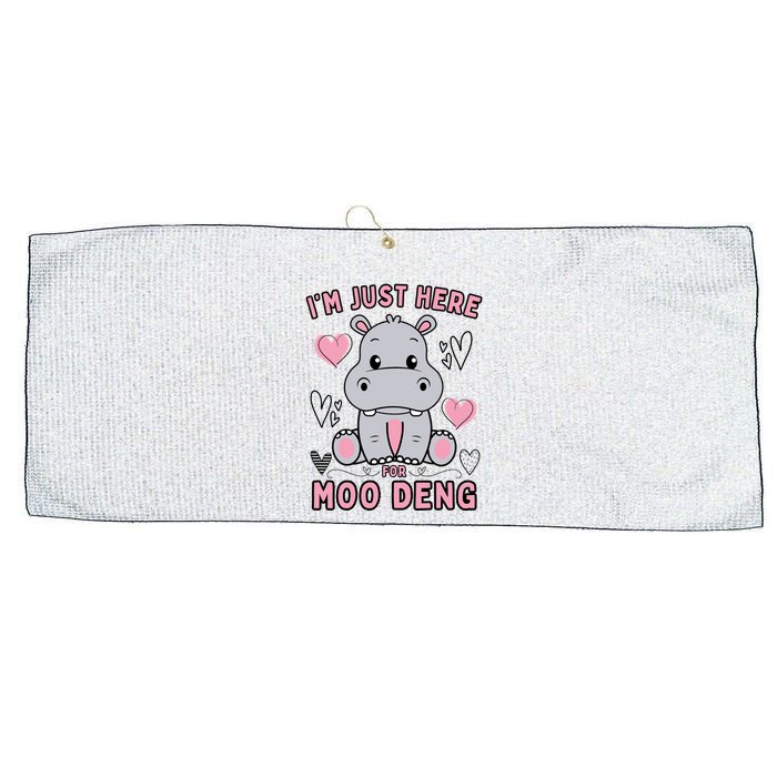 IM Just Here For Moo Deng Large Microfiber Waffle Golf Towel