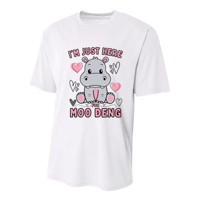 IM Just Here For Moo Deng Youth Performance Sprint T-Shirt