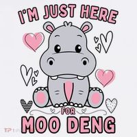 IM Just Here For Moo Deng Poster