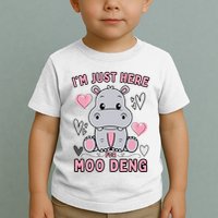 IM Just Here For Moo Deng Toddler T-Shirt