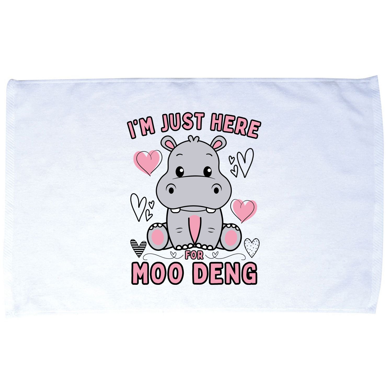 IM Just Here For Moo Deng Microfiber Hand Towel