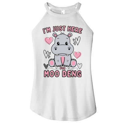 IM Just Here For Moo Deng Women's Perfect Tri Rocker Tank