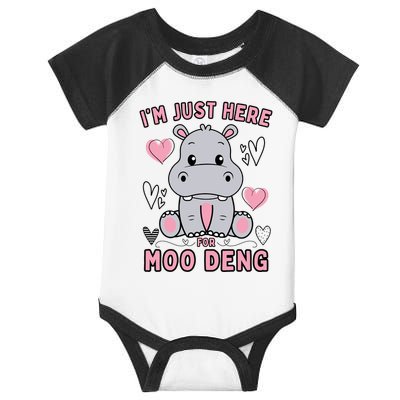 IM Just Here For Moo Deng Infant Baby Jersey Bodysuit