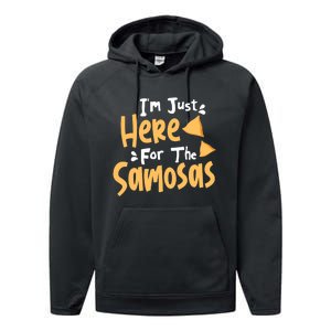 I'm Just Here For The Samosas Desi Bollywood Funny Memes Performance Fleece Hoodie