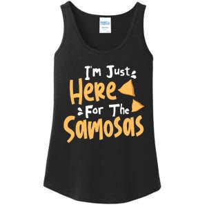 I'm Just Here For The Samosas Desi Bollywood Funny Memes Ladies Essential Tank