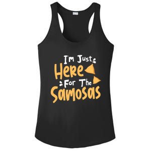 I'm Just Here For The Samosas Desi Bollywood Funny Memes Ladies PosiCharge Competitor Racerback Tank