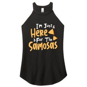 I'm Just Here For The Samosas Desi Bollywood Funny Memes Women's Perfect Tri Rocker Tank