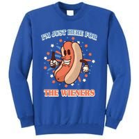 IM Just Here For The Wieners Hot Dog Patriotic 4th Of July Gift Tall Sweatshirt