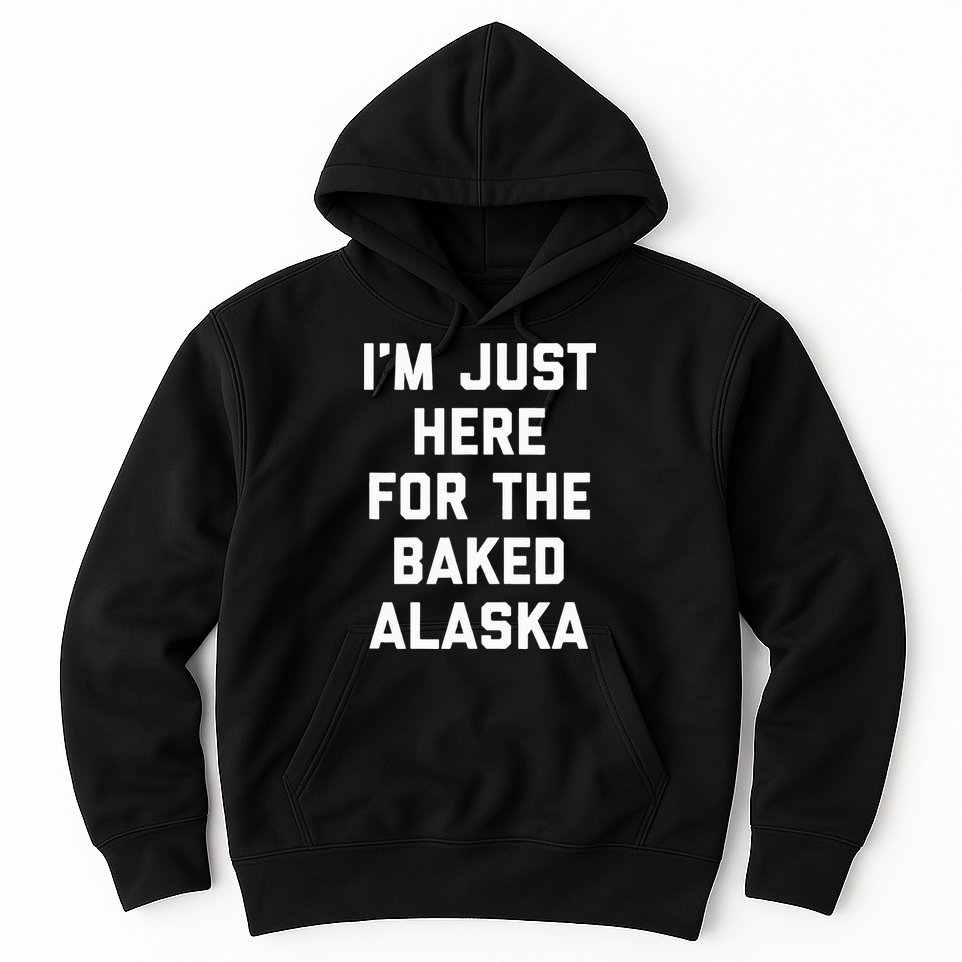 IM Just Here For The Baked Alaska Ice Cream Cake Dessert Hoodie