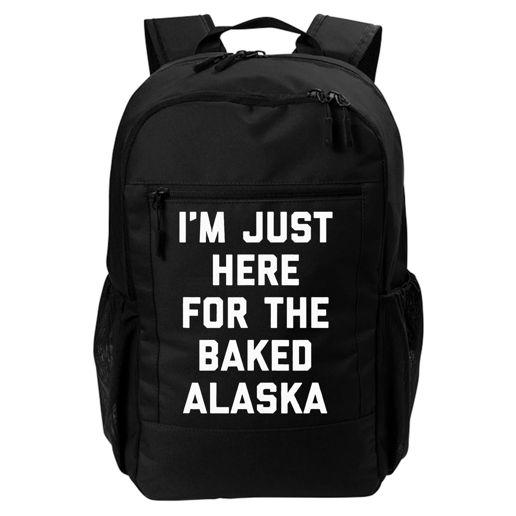 IM Just Here For The Baked Alaska Ice Cream Cake Dessert Backpack