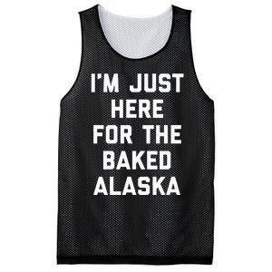 IM Just Here For The Baked Alaska Ice Cream Cake Dessert Mesh Reversible Basketball Jersey Tank